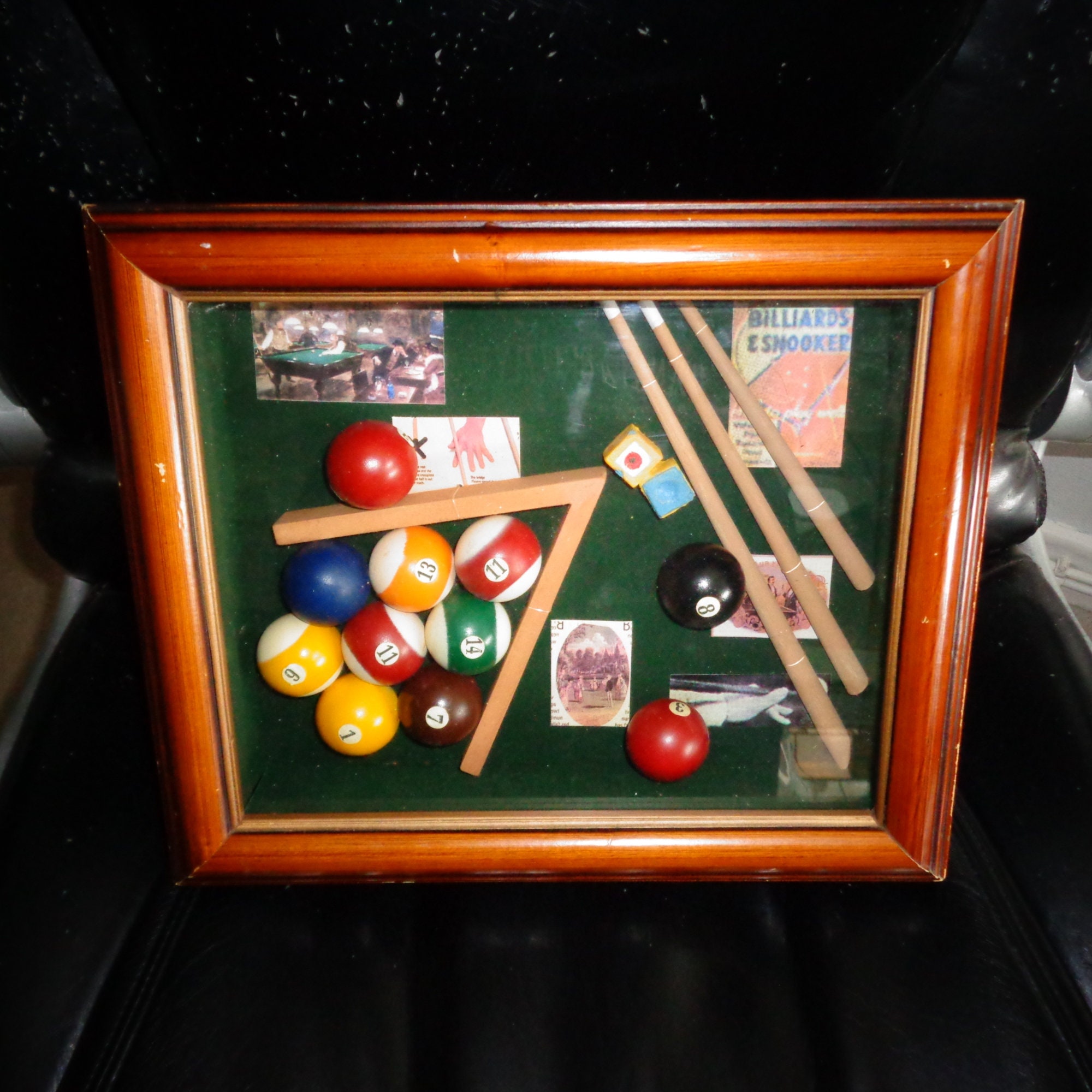 Billiards Pool Collage Shadow Box Sport Memorabilia 3D Effect Etsy UK