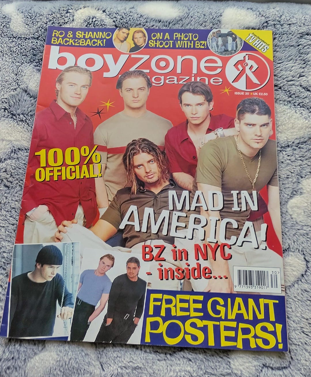 Boyzone Cover Boyzone Official Magazine Issue 30 Centrefolds Large Double Sided ...