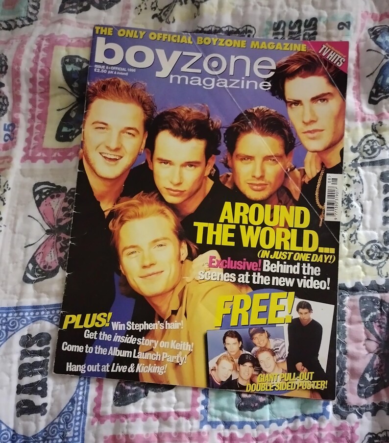 Boyzone Official UK Magazine Early Issue 8 1996 Centrefolds & Large ...