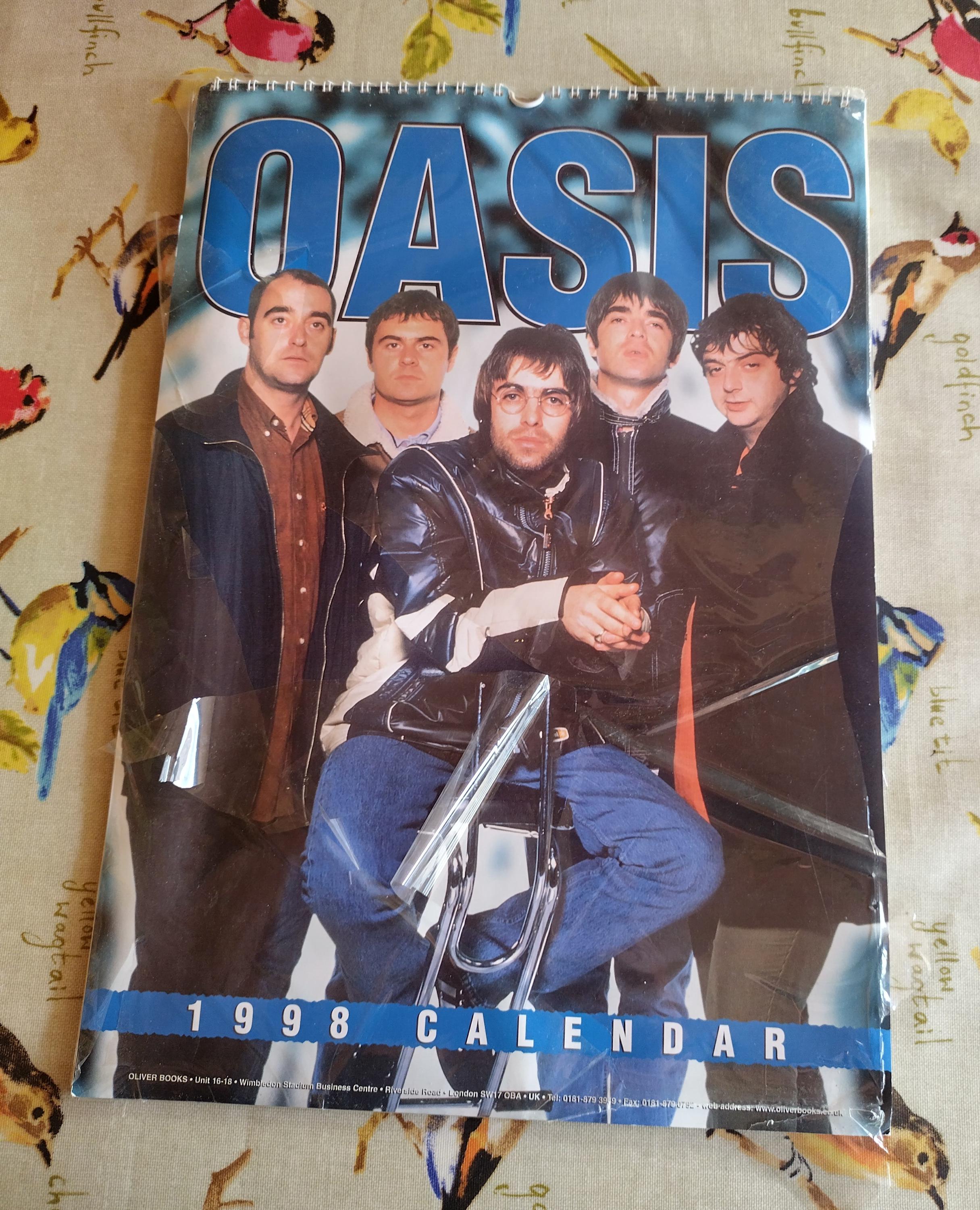 Rare Oasis 1998 Unofficial Oliver Books Calendar Music Memorabilia
