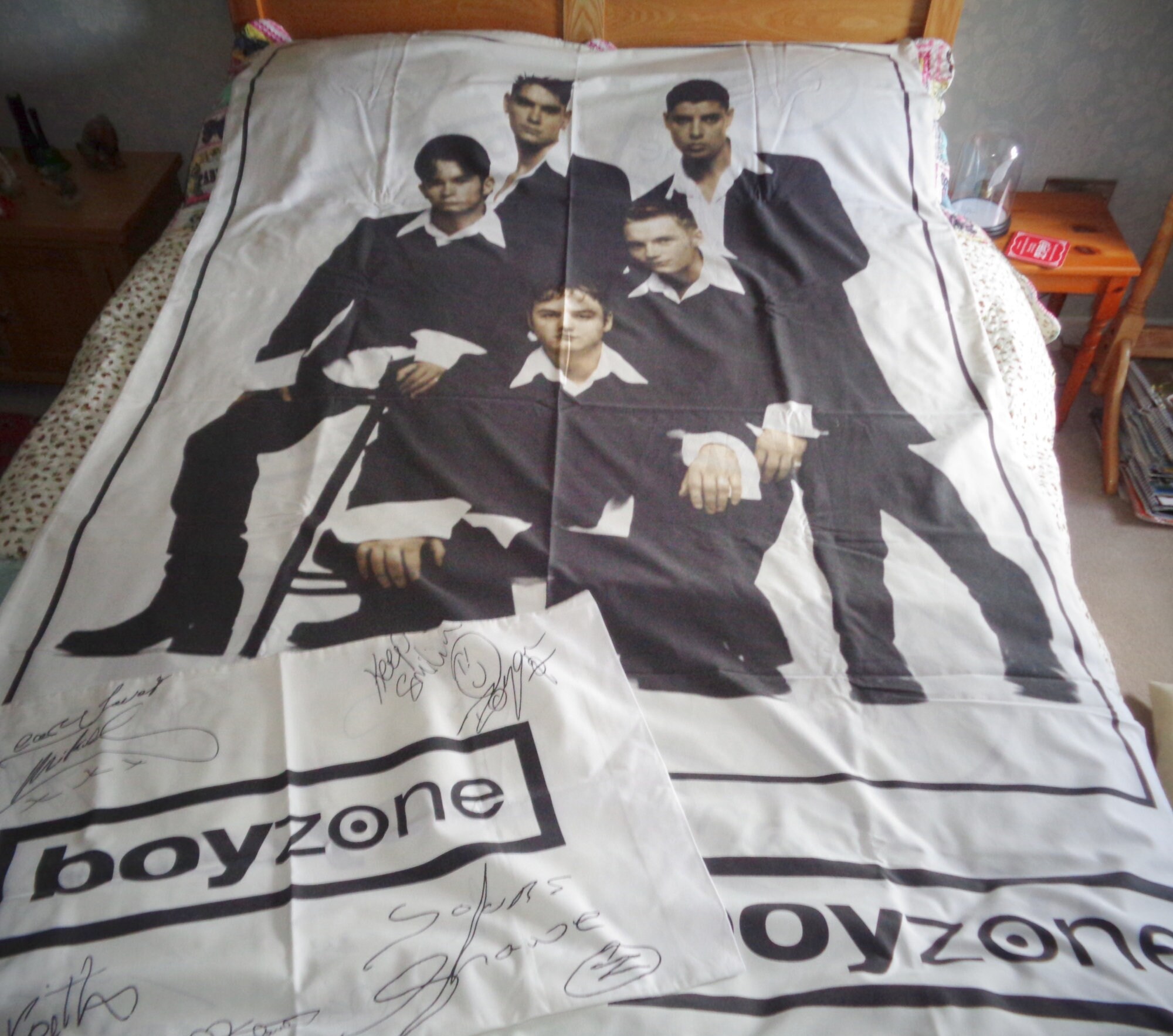Rare Find Boyzone Official Single Duvet Cover Plus Pillow Case Set Music Memorabilia Vintage Collectable Printed Autographs Group Image BZ Etsy UK