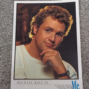 Sällsynt Michael Ball Officiell Show Me-turné 1996 Konsertprogram Bok Musik Memorabilia Brittisk Sångare Skådespelare Musikalteater Mittutgåva
