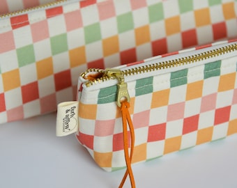 Holiday Checker Boho Boxy Pencil Pouch