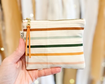 Bolsa de maquillaje inspirada en Boho Stripe Anthro / Bolsa de maquillaje / Bolsa cosmética / Bolsa de artículos de tocador / Monedero / Regalo para ella / Regalo Boho