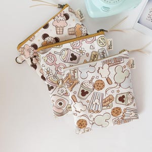 Whimsical Zipper Pouch Coin Purse with Mouse and Friends