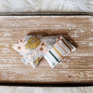 Coussin lesté pour les yeux d'aromathérapie et de lavande de style bohème à imprimé bicolore