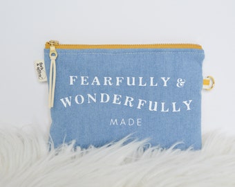 Fearfully and Wonderfully Made Pocket Zipper Pouch