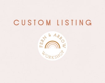 Custom Listing for Marie