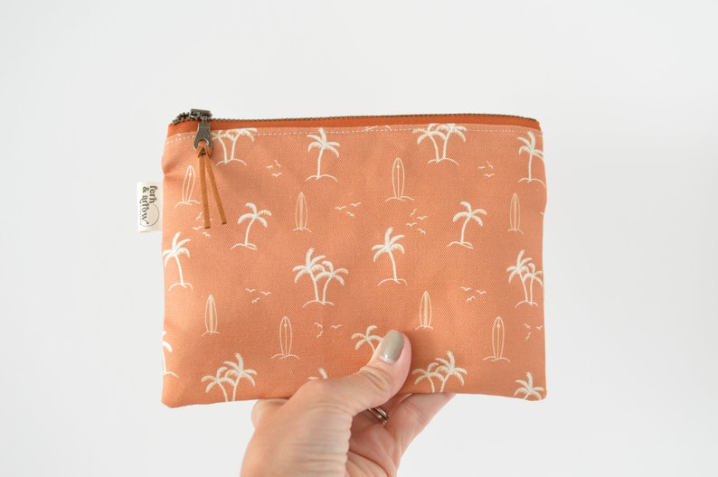 Palms Anthro Inspired Makeup Bag / Makeup Pouch / Cosmetic Bag / Toiletry Bag / Coin Purse / Gift for Her / Best Friend Gift / Boho Medium