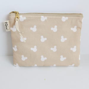 Neutral Mouse Zipper Pouch