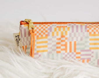 Checker Daydream Boho Boxy Pencil Pouch