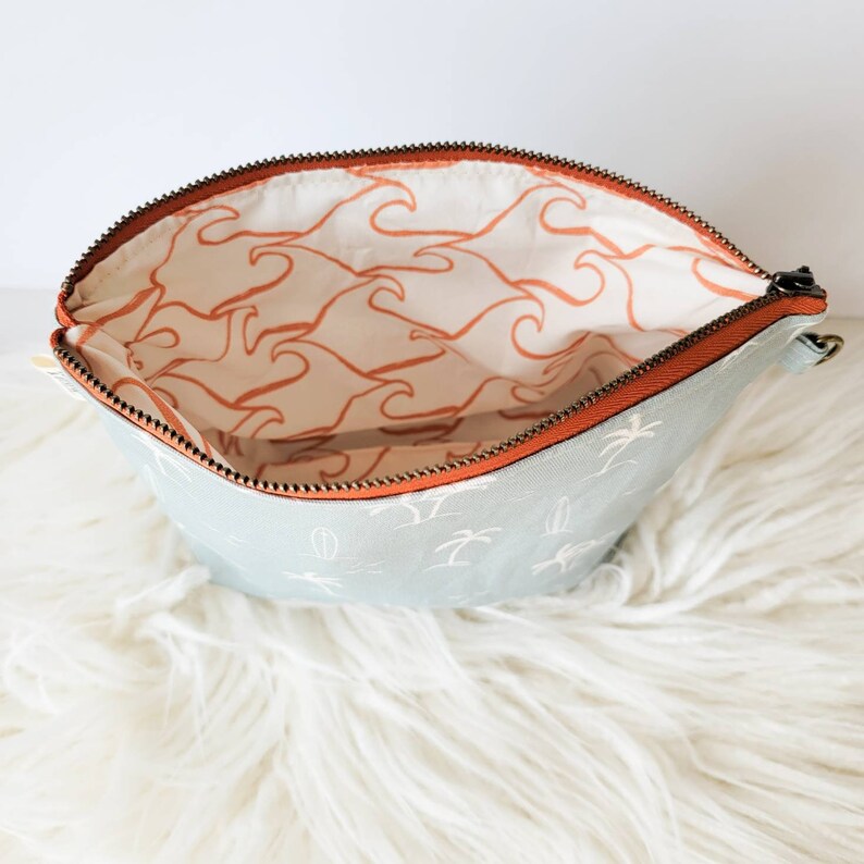 Palms Makeup Bag / Cosmetic Bag / Travel Bag / Essential Oil Bag / Handmade Bag / Gift For Her / Best Friend Gift image 3