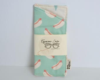 Padded Hot Dog Sunglasses / Eye Glasses Case