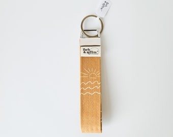 Sunny Waves Key Fob Wristlet Keychain