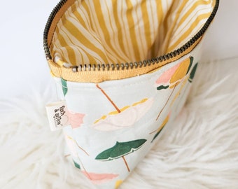 Umbrella Makeup Bag / Cosmetic Bag / Travel Bag / Essential Oil Bag / Handmade Bag / Gift For Her / Best Friend Gift