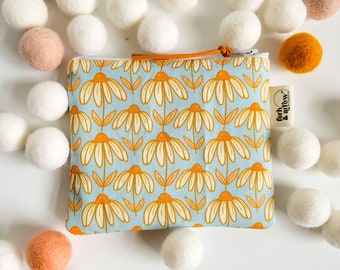 Pushing Daisies Zipper Bag / Pencil Pouch  / Makeup Pouch / Cosmetic Bag  / Toiletry Bag / Coin Purse / Gift for Her / Best Friend Gift