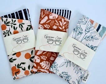 Padded Floral Eyes Sunglasses / Eye Glasses Case