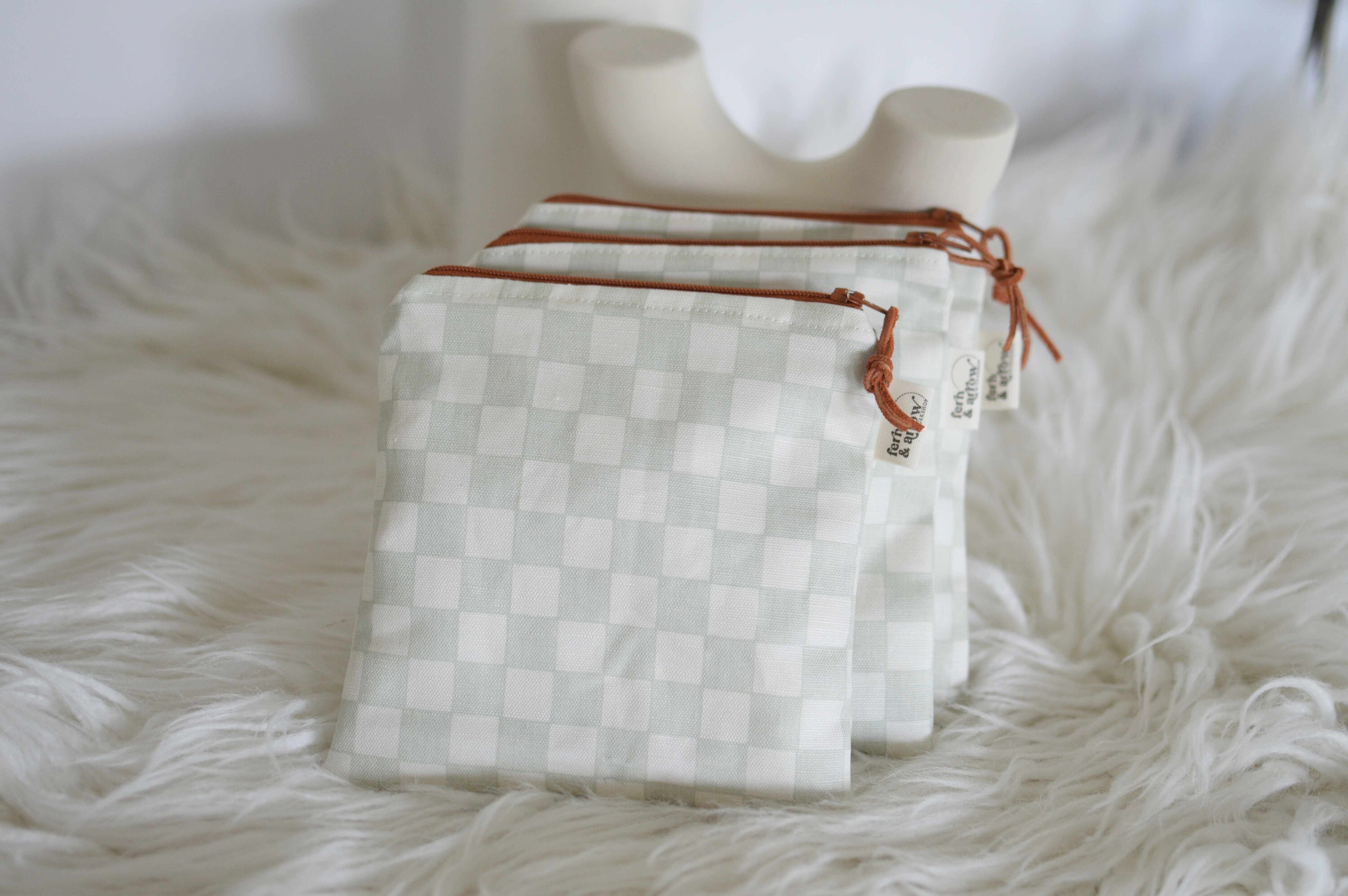 Checkered Pewter VANS Inspired Makeup Bag / Makeup Pouch / 