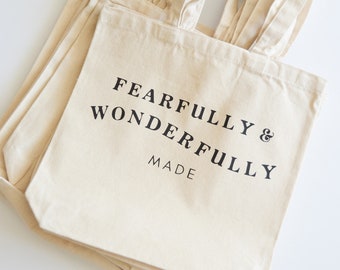 Fearfully and Wonderfully Made Canvas Tote Bag