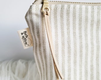 Stripe Textured Wet Bag / Waterproof Bag / Diaper Bag / Waterproof Makeup Bag / Wet Dry Bag / Beach Bag / Swim Bag /Pool Pouch