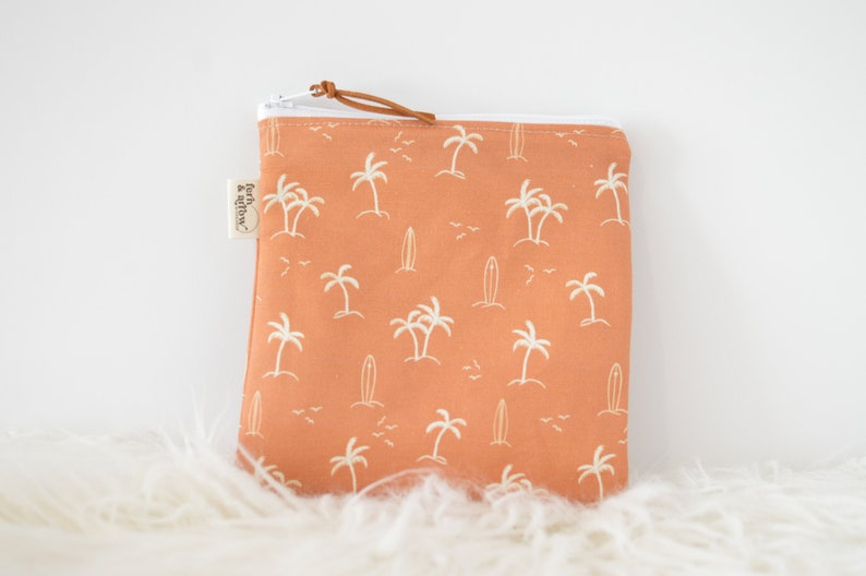 Palms Anthro Inspired Makeup Bag / Makeup Pouch / Cosmetic Bag / Toiletry Bag / Coin Purse / Gift for Her / Best Friend Gift / Boho Square Pouch