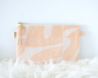 Blossom Sand Anthro Inspired Zipper Pouch / Minimalist Bag / Cosmetic Bag / Makeup Bag  / Travel Bag / Girl Gift / Essentials bag / Oil Bag