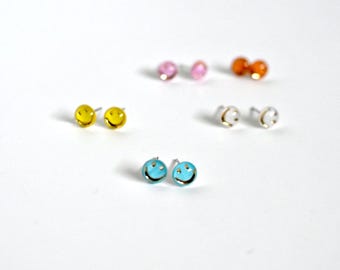 Smiley Face Stud Earring - S-22