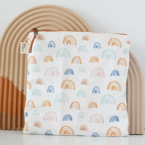 Rainbow Wet Bag / Waterproof Bag / Diaper Bag / Waterproof Makeup Bag / Wet Dry Bag / Beach Bag / Swim Bag / Pool Pouch / Mom Gift / Boho