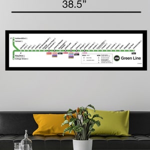 Printed CTA Green Line Map