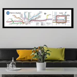 Printed CTA Full Rail Map