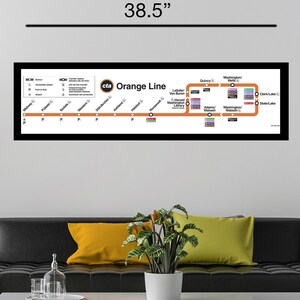 Printed CTA Orange Line Map