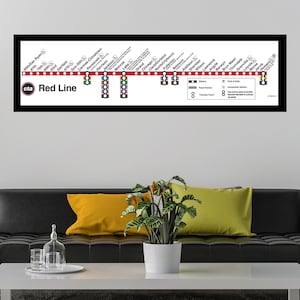 Printed CTA Red Line Map