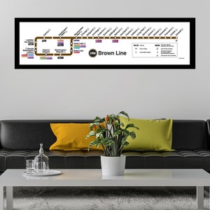 Printed CTA Brown Line Map