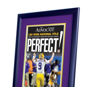 Framed Newspaper - 2020 The Advocate LSU Tigers NCAA Championship - Newspaper Insert