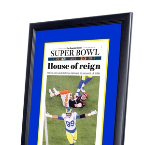 Framed Newspaper Insert - LA Times Rams 2022 NFL Super Bowl Newspaper - House Of Reign