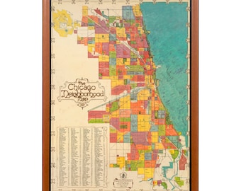 Second Edition Framed Chicago Hood Map