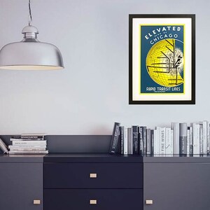 Framed Chicago Art - Chicago Transit (Elevated Chicago)
