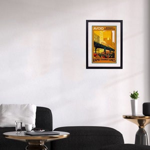 Framed Chicago Art - Chicago Transit (Avoid Street Congestion)