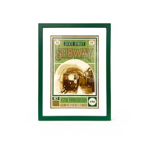 Framed Chicago Art - Chicago Transit (Subway State St - 75th Anniversary Green)