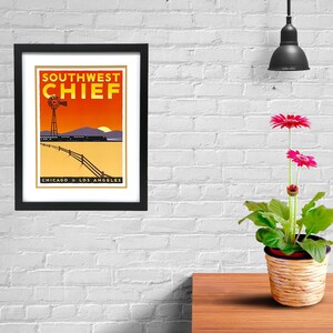 Framed Chicago Art - Chicago Transit (Southwest Chief)