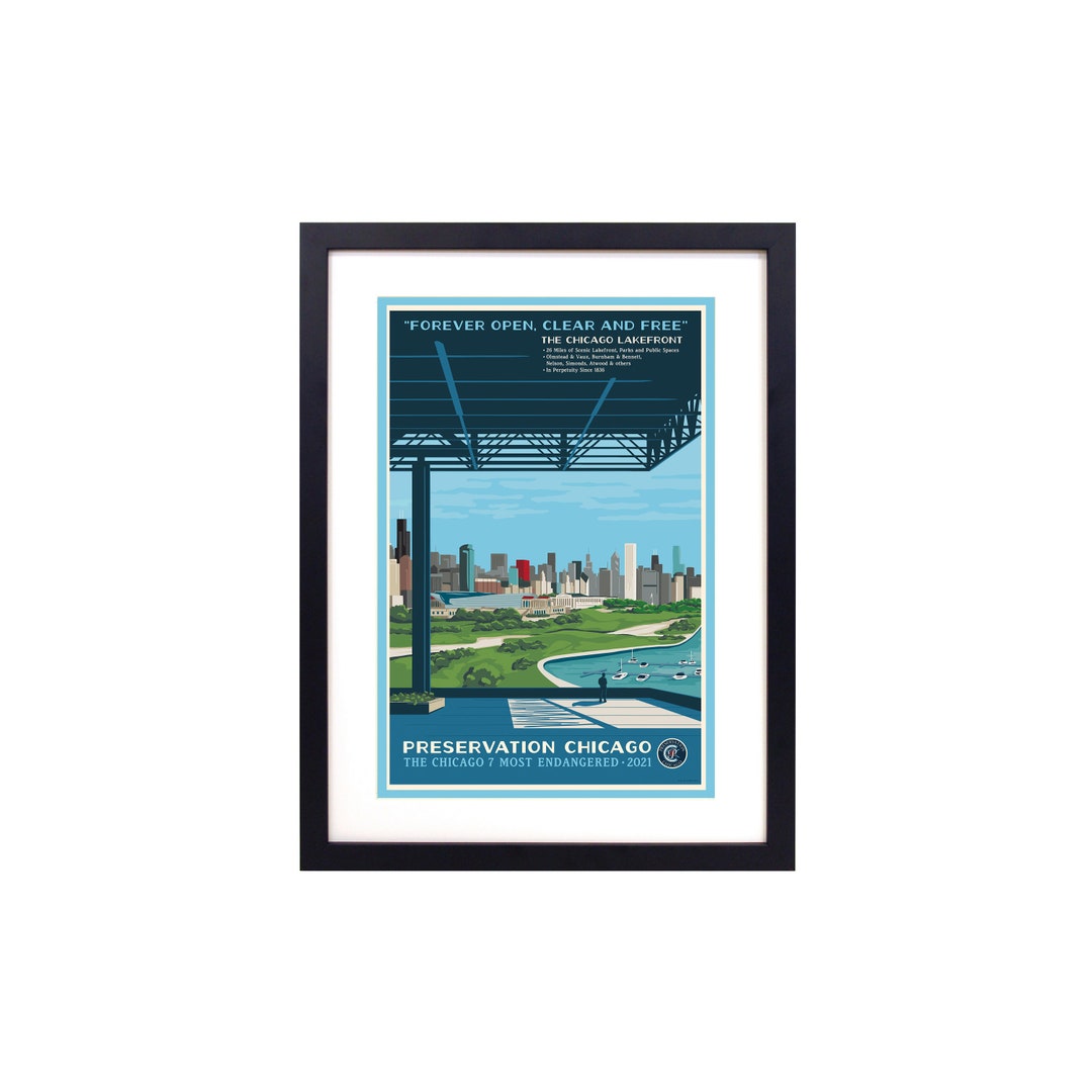 Framed Chicago Art Preservation Chicago forever Open Clear Etsy