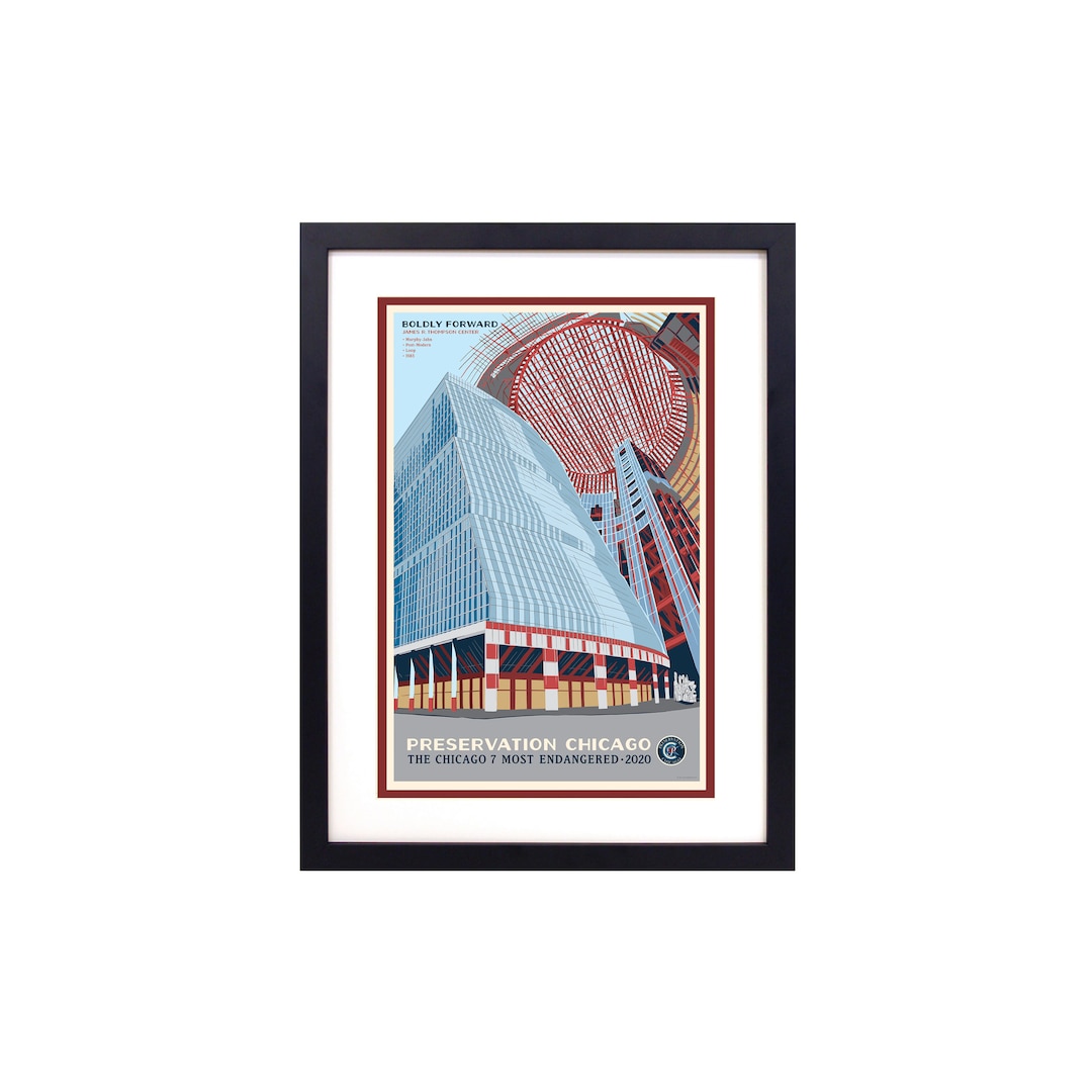 Framed Chicago Art Preservation Chicago boldly Forward Etsy