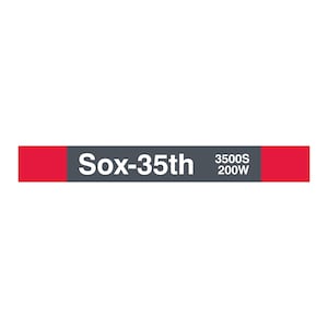 Printed CTA Station Sign (Sox 35th)