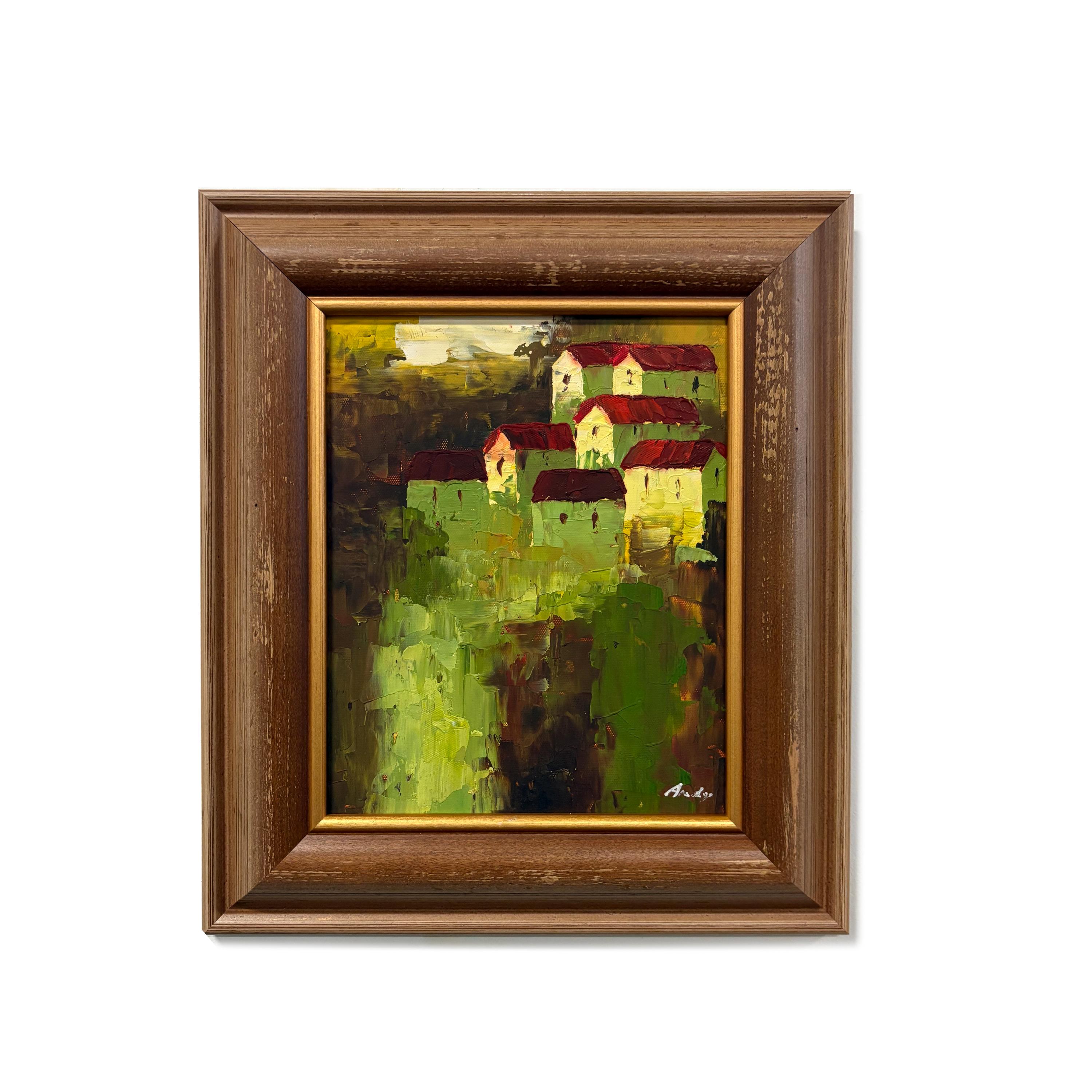 Fine Art Original 8x10 Painting - Houses on A Hill - Etsy