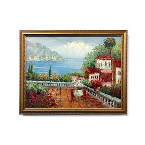 Fine Art Original 12x16 Painting - Mediterranean Scene
