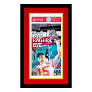 Framed Newspaper Cover - 2023 Kansas City Star Chiefs Super Bowl Championship