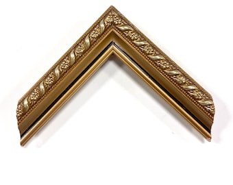 3/4" Readymade Wood Picture Frame (Elegant Gold)