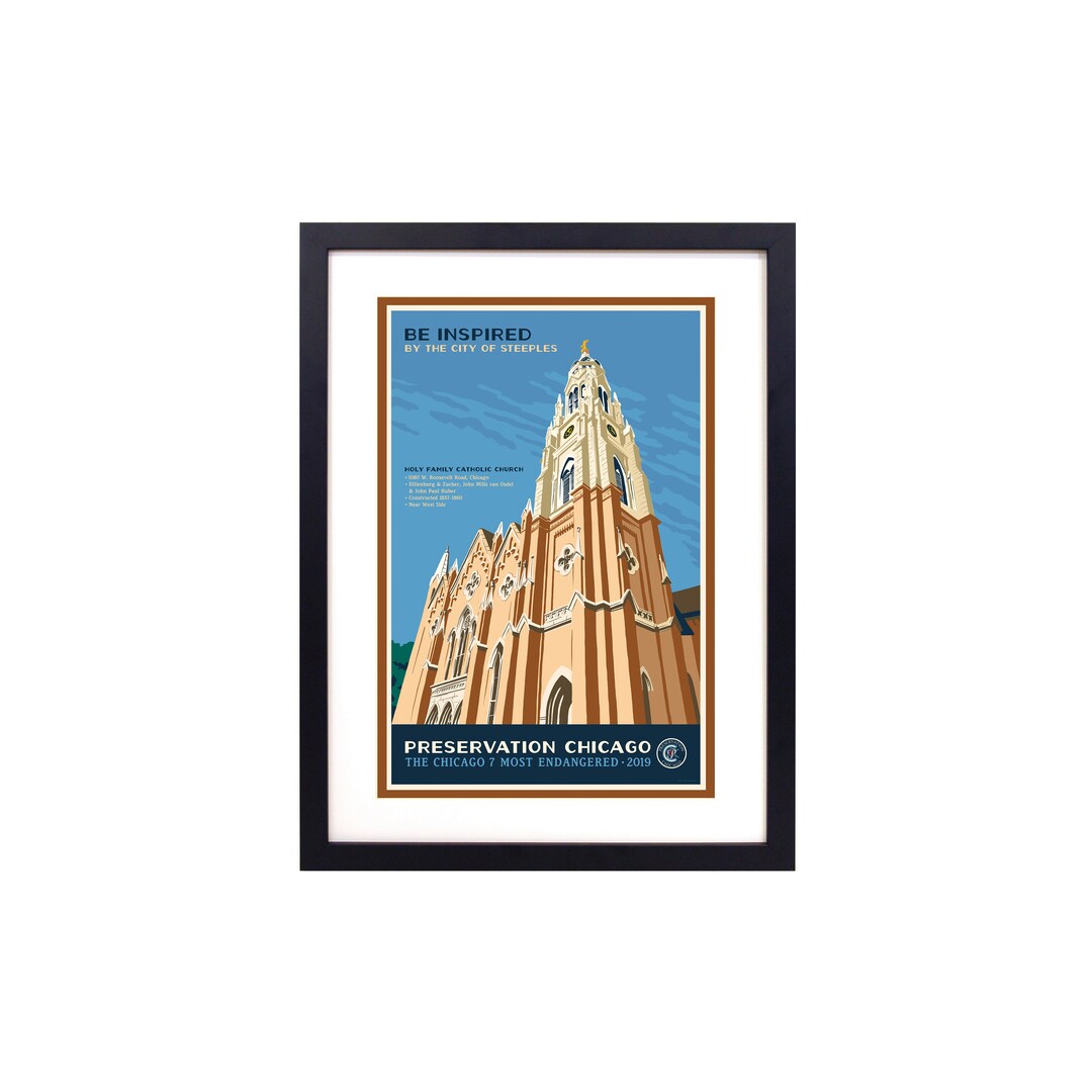 Framed Chicago Art Preservation Chicago be Inspired Etsy
