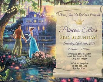 Invitación de cumpleaños de La Princesa y el Sapo, Fiesta en el Bayou (Archivo digital)