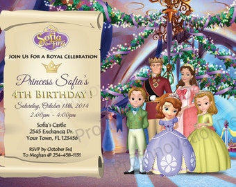 Invitación de cumpleaños de Sofia the First: Invitaciones imprimibles (archivo digital)